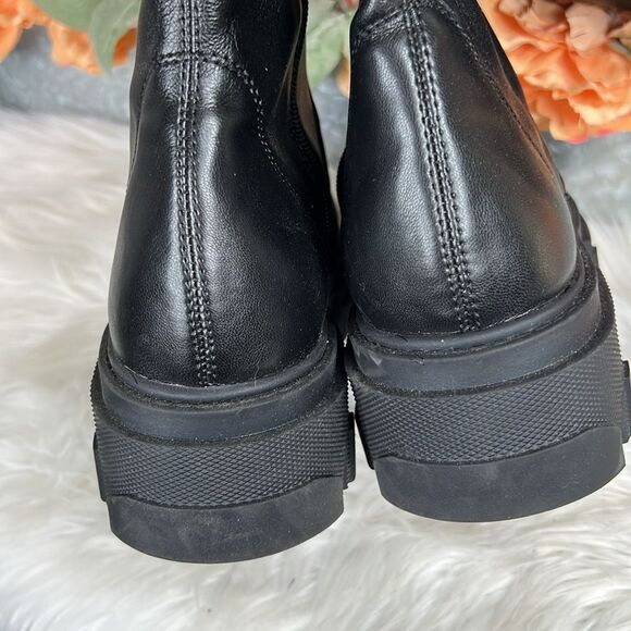 Nine West Nans Faux Leather Over-The-Knee OTK Pull-On Lug Sole Boot Size 8 - Picture 4 of 9